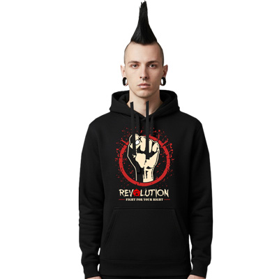 Mikiny punk klokanky 295g/m