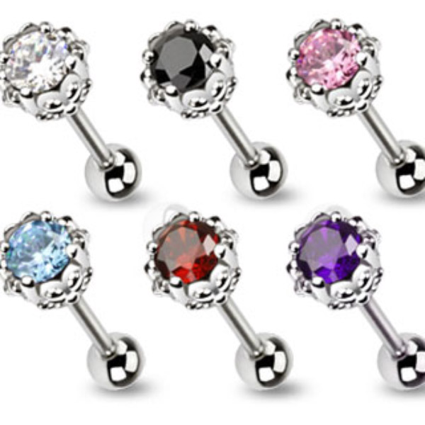 Piercing do jazyka černá 1,6x16x6mm
