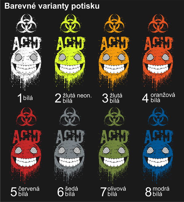 Mikina dámská tekno na zip Acid smile