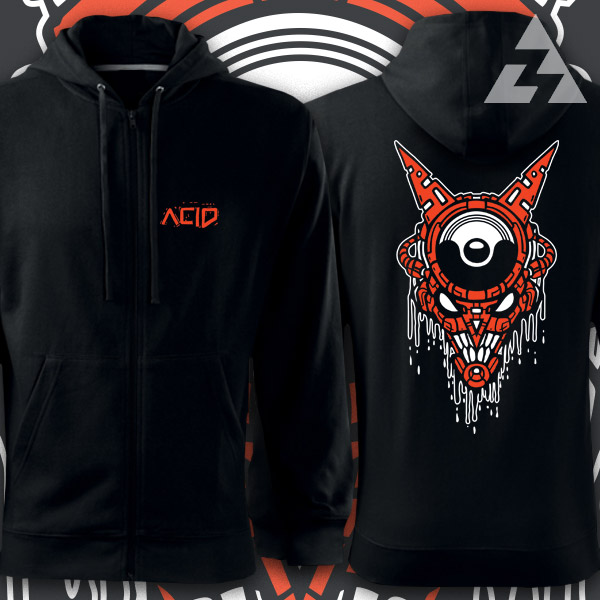 Mikina tekno na zip ACID