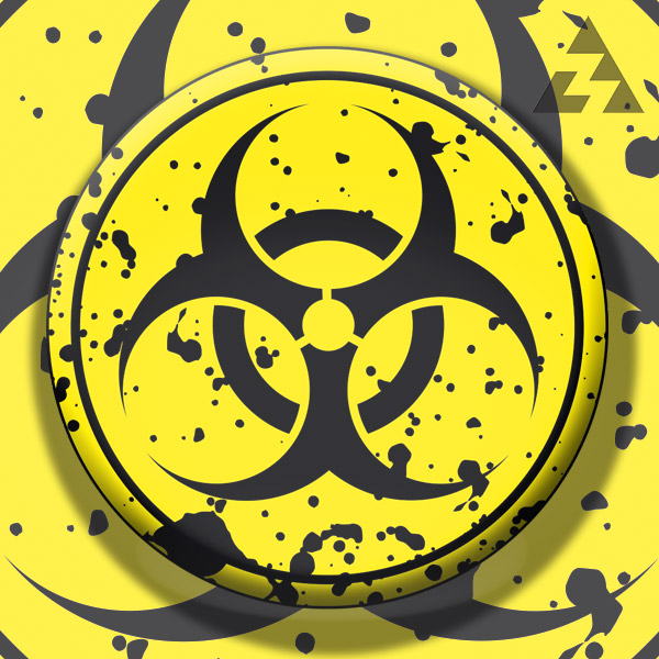 Placka, odznak tekno Biohazard