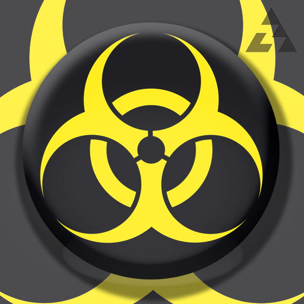 Placka, odznak tekno Biohazard