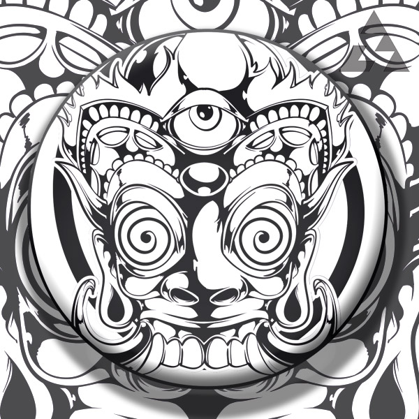 Placka, odznak tekno Psychedelic