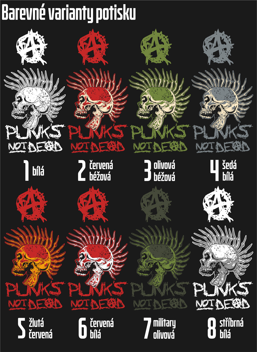 Mikina punk pánská Punk´s not dead