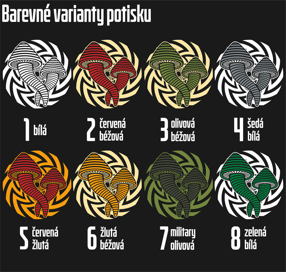 Mikina pánská tekno mushrooms