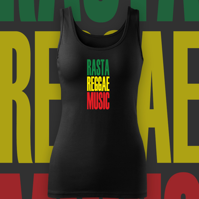 Tílko rasta reggae music dámské