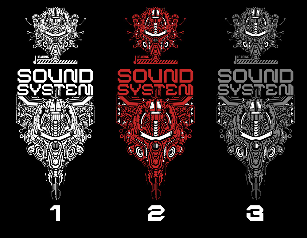 Tričko tekno pánské Sound system