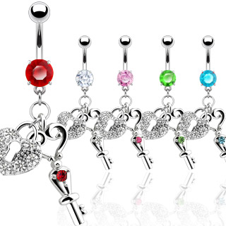 Piercing do pupíku čirá zámek