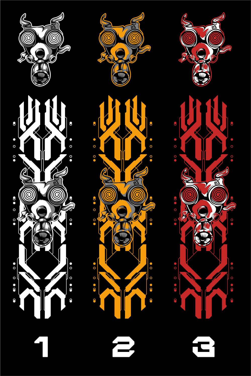 Tepláky tekno pánské Gas mask