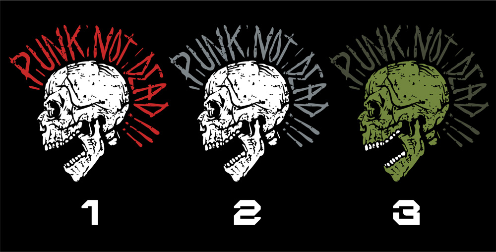Tričko punk pánské Punk skull