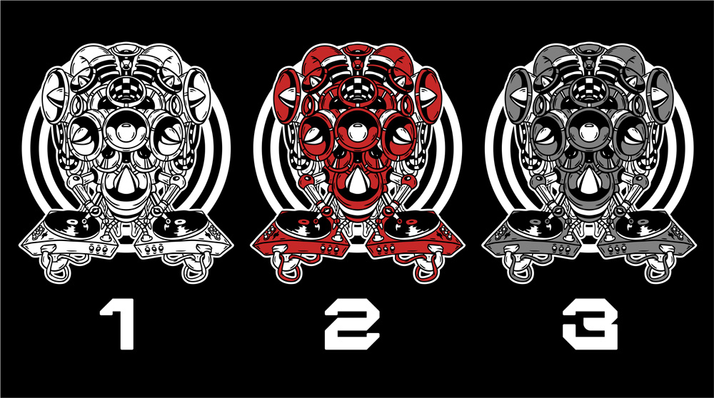 Tričko tekno pánské Robo DJ