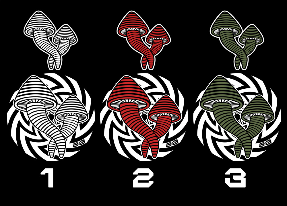 Tričko tekno pánské Magic mushrooms