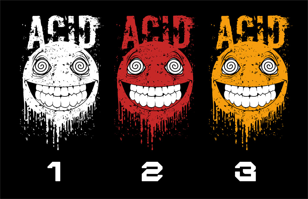 Tričko tekno pánské Acid smile