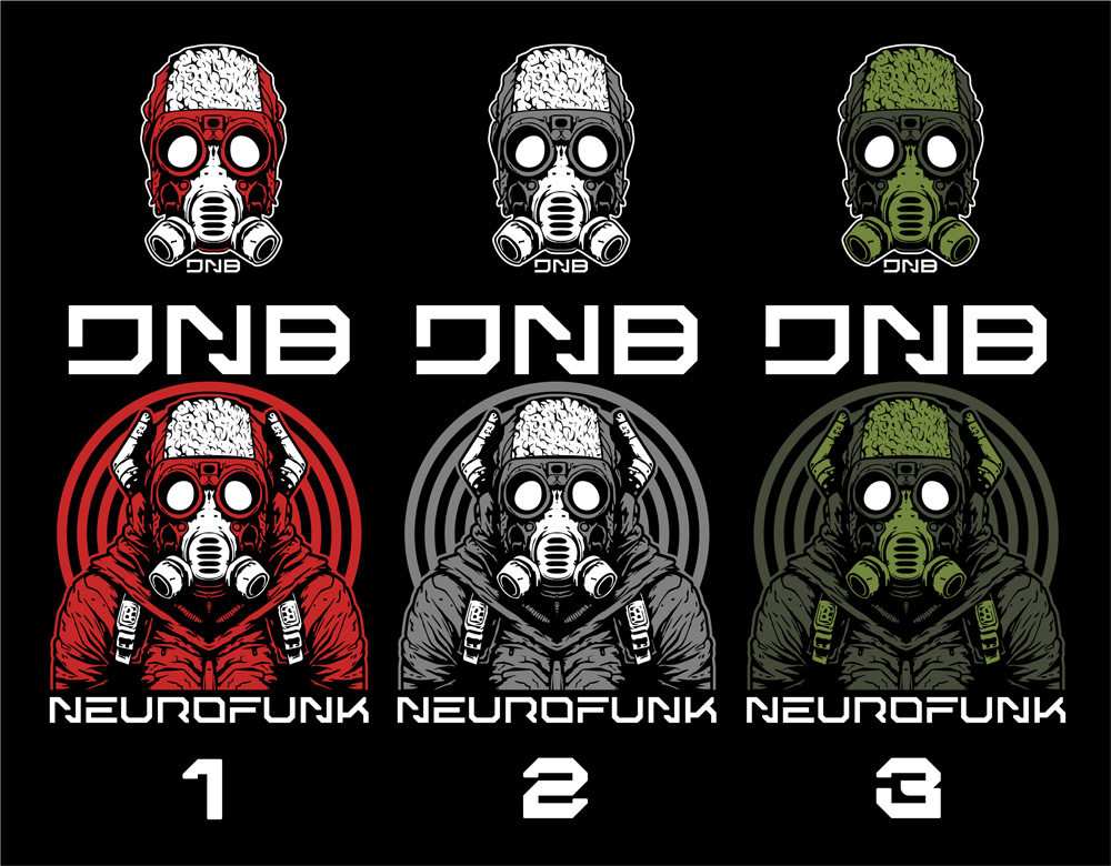 Tričko dnb, drum and bass pánské Neurofunk