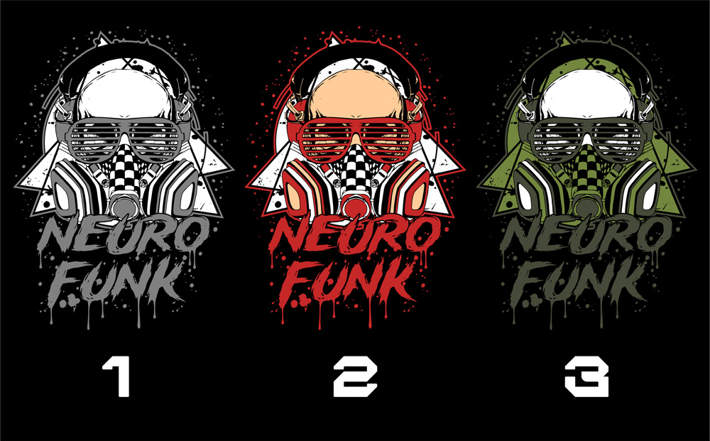 Tričko dnb, drum and bass pánské Neurofunk