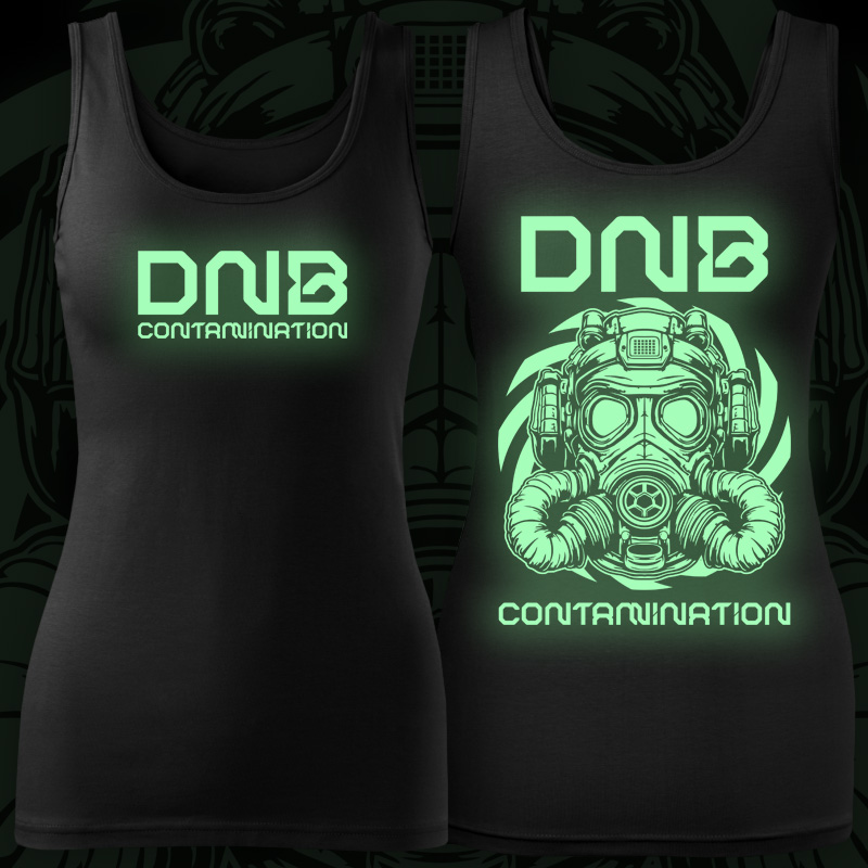 Tílko dnb, drum and bass dámské svítící potisk