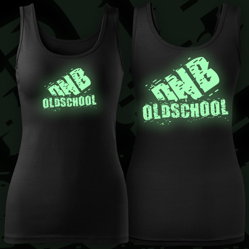 Tílko dnb, drum and bass dámské svítící potisk