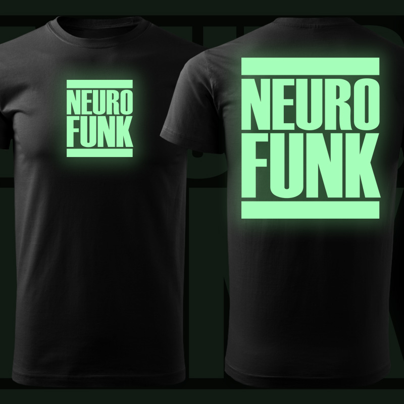 Tričko dnb, drum and bass pánské svítící potisk