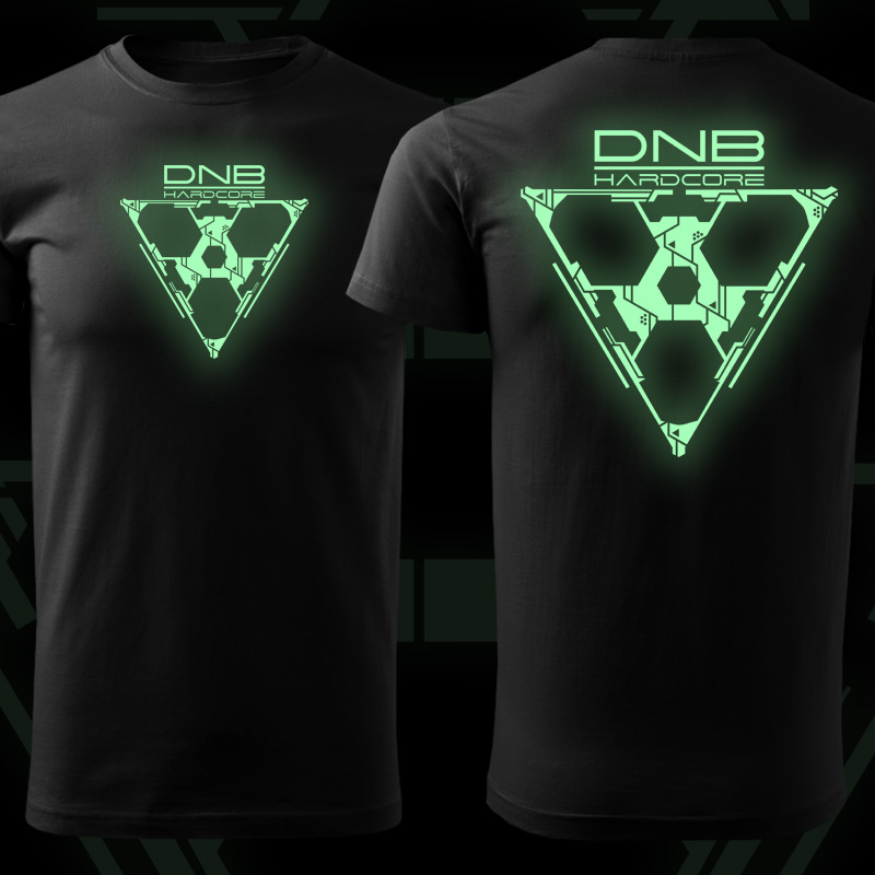 Tričko dnb, drum and bass pánské svítící potisk