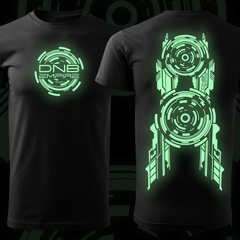 Tričko dnb, drum and bass pánské svítící potisk