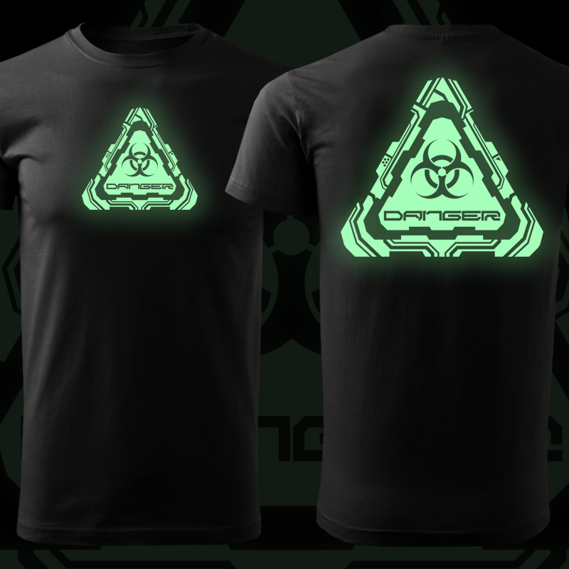 Tričko dnb, drum and bass pánské svítící potisk