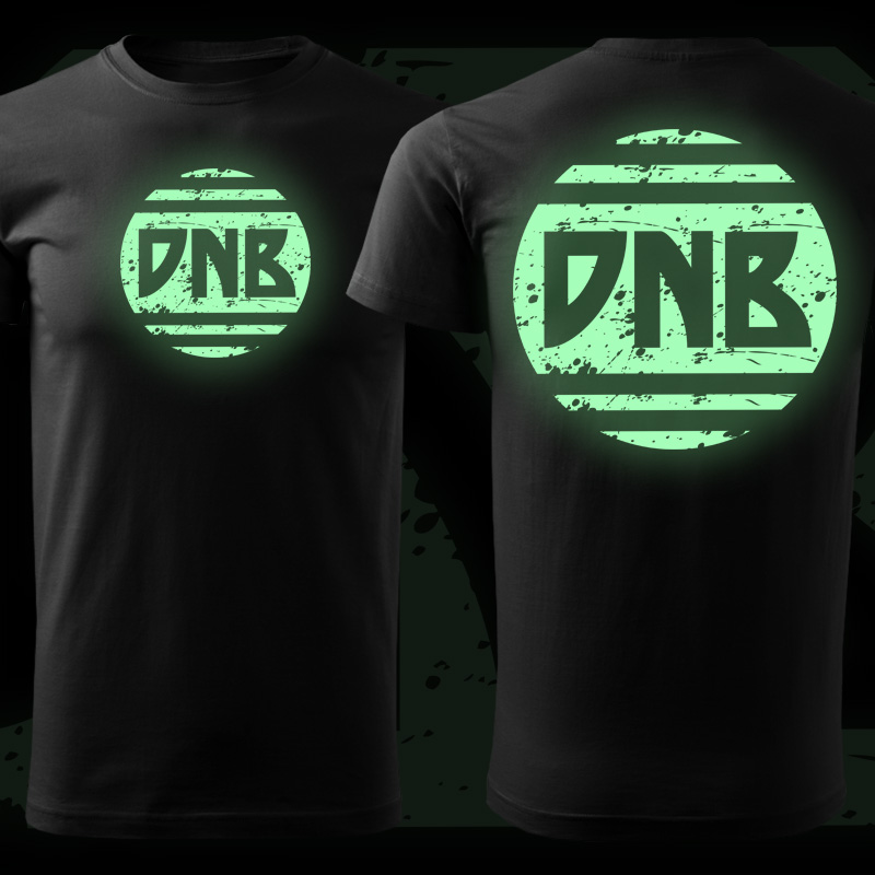 Tričko dnb, drum and bass pánské svítící potisk