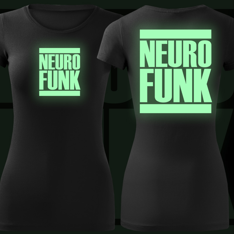 Tričko dnb, drum and bass svítící potisk