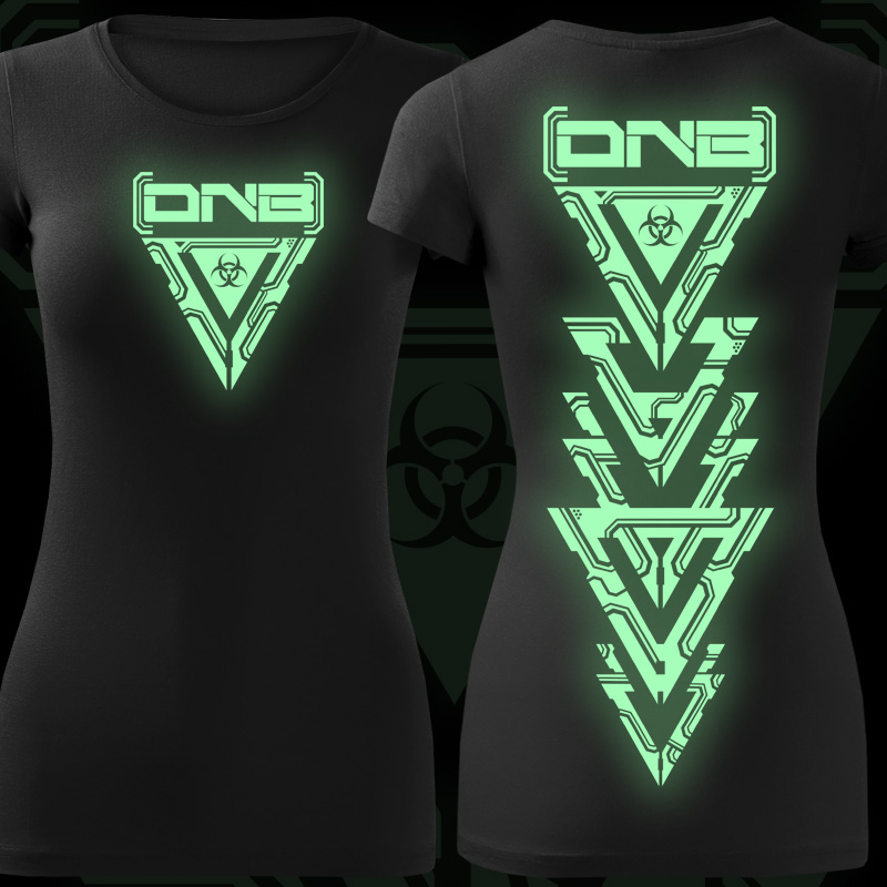 Tričko dnb, drum and bass svítící potisk