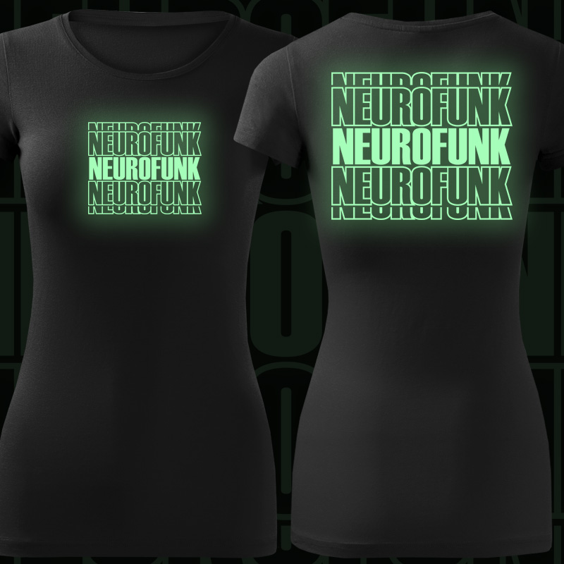 Tričko dnb, drum and bass svítící potisk