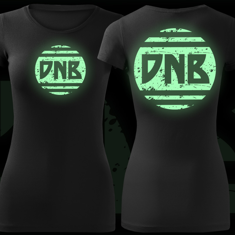Tričko dnb, drum and bass svítící potisk