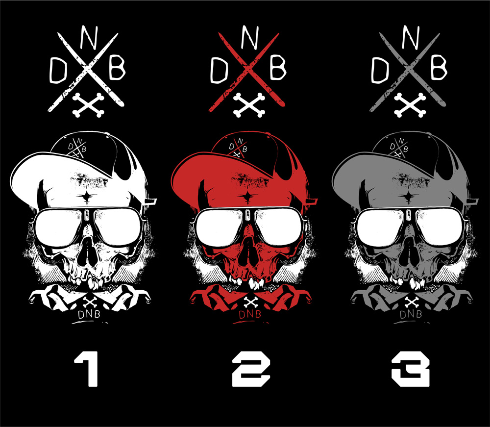 Mikina dnb, drum and bass klokanka Skull