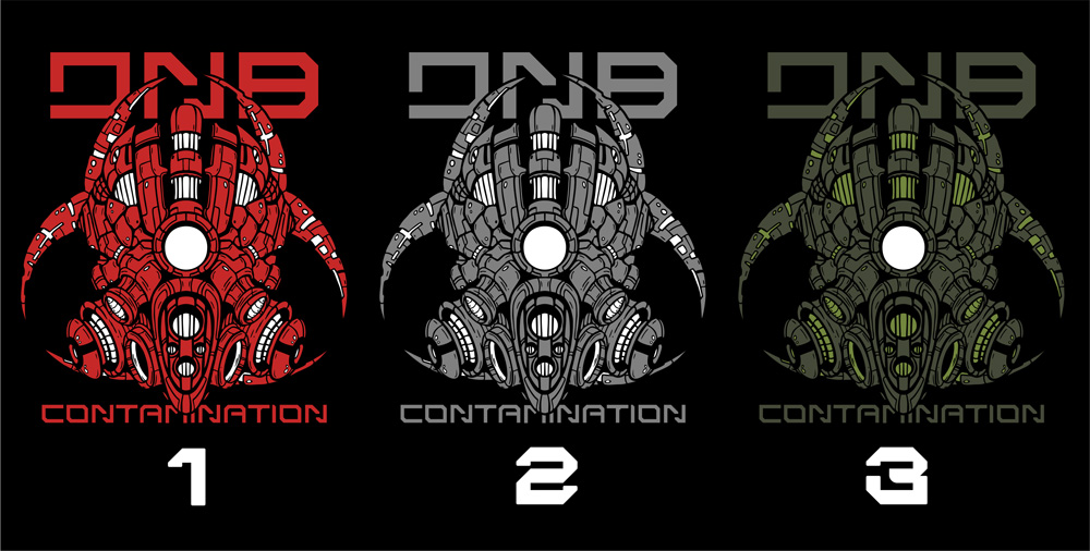 Mikina dnb, drum and bass klokanka Robotic mask