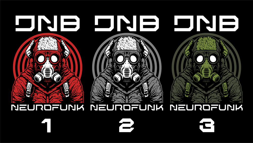 Mikina dnb, drum and bass klokanka Neurofunk