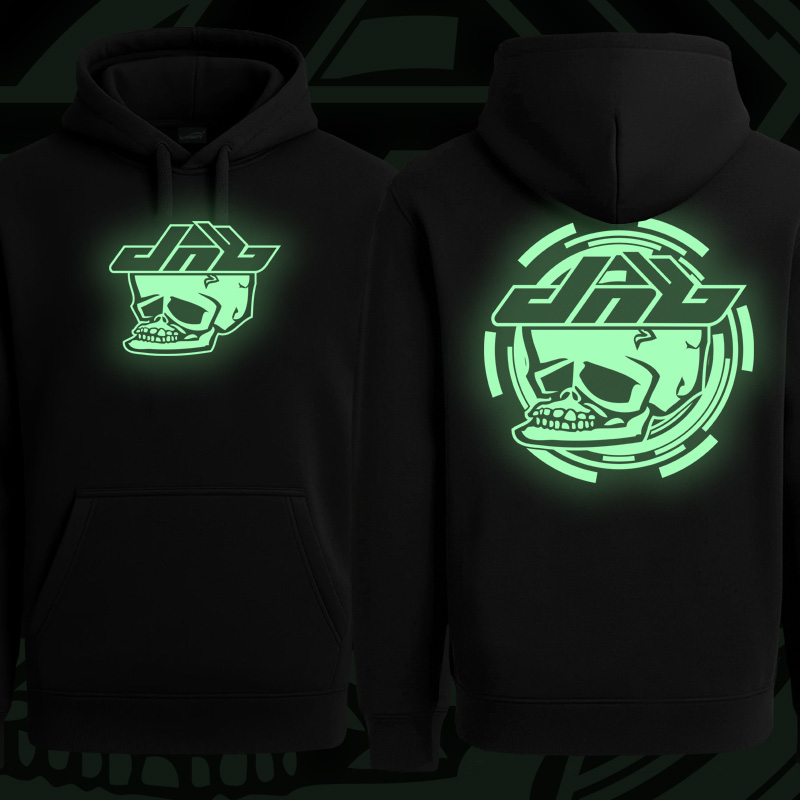 Mikina dnb, drum and bass klokanka svítící potisk