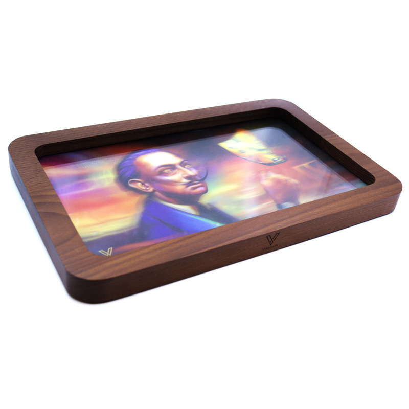 Skleněný tácek na balení 3D efekt 28x18 cm Salvador Dali