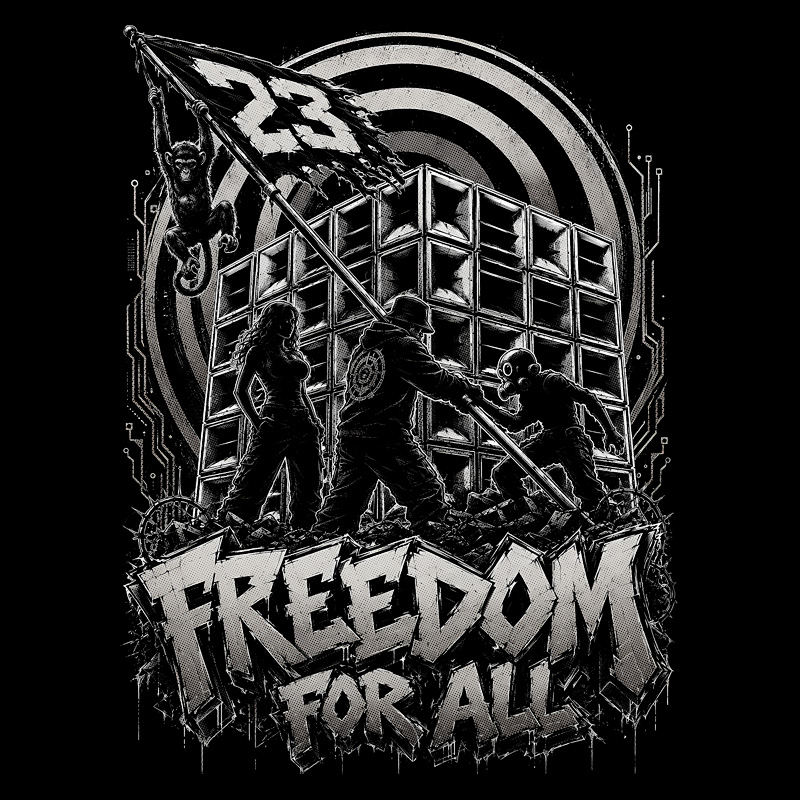 Tričko tekno pánské Freedom for all