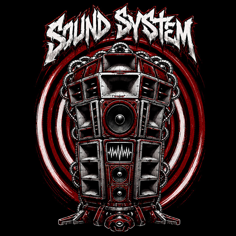Tričko tekno pánské Sound system