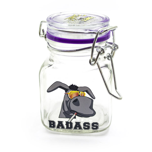 Sklenička pro skladování CBD, bylinek Badass (80ml)