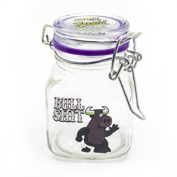 Sklenička pro skladování CBD, bylinek Bull shit (80ml)