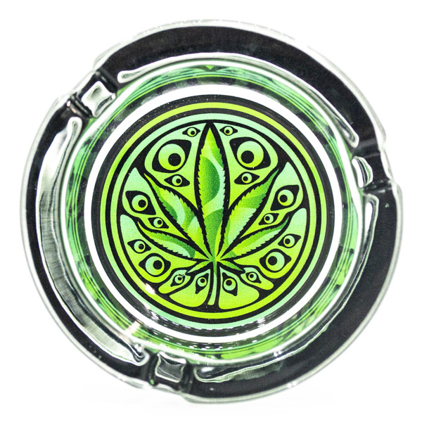 Popelník skleněný Cannabis