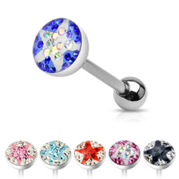 Piercing do jazyka černá 1,6x16x6mm