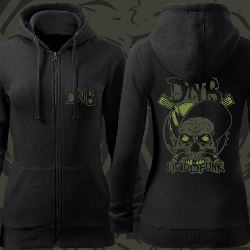 Mikina dnb dámská skull