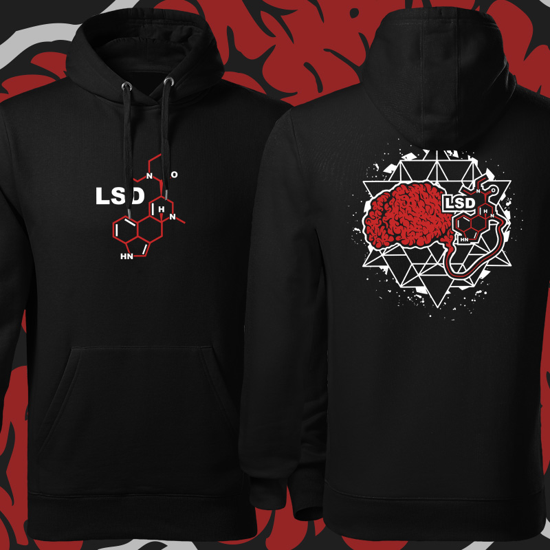 Mikina tekno pánská LSD brain