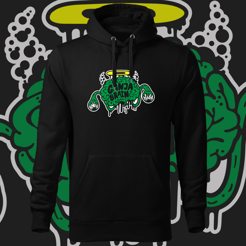 Rasta reggae mikina ganja brain