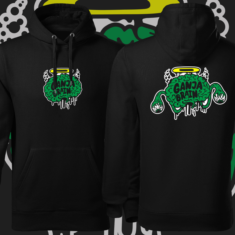 Rasta reggae mikina ganja brain