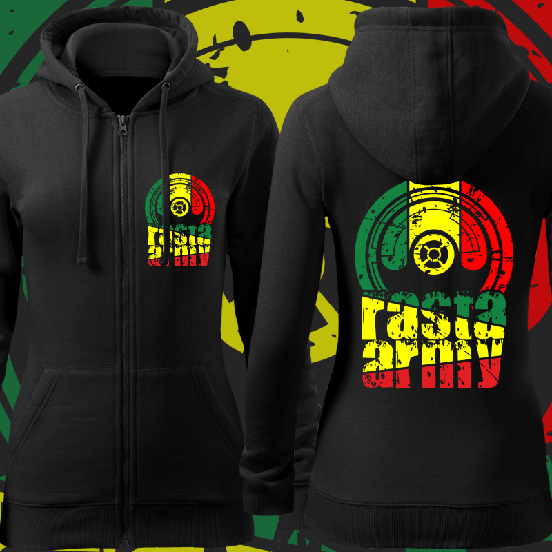 Mikina rasta reggae dámská rasta army