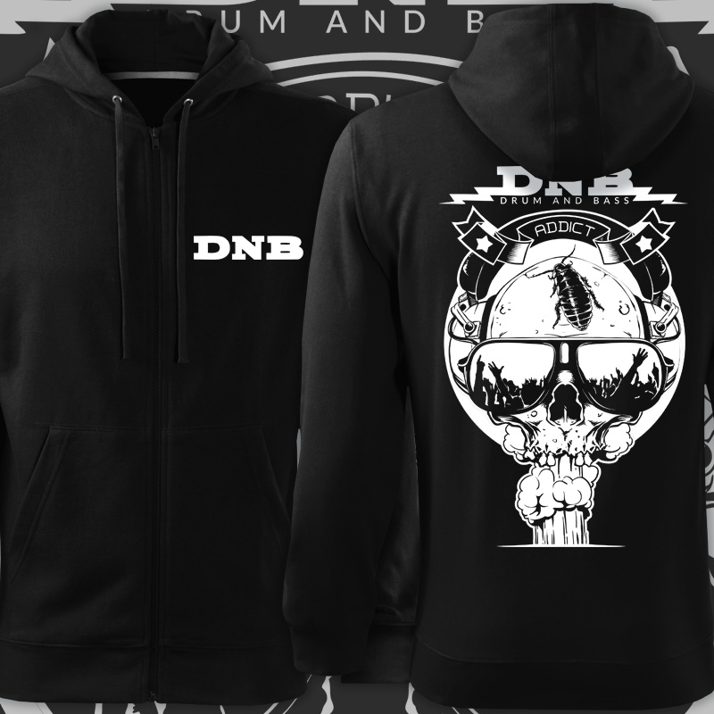 Mikina zip dnb drum and bass addict