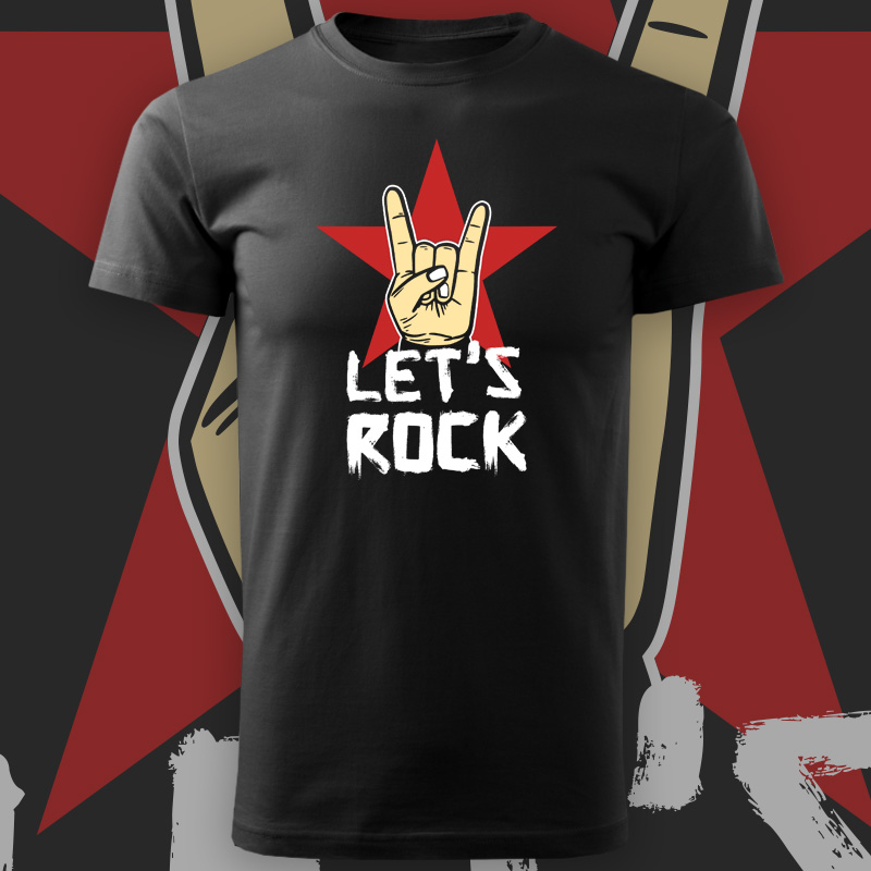 Tričko let´s rock pánské