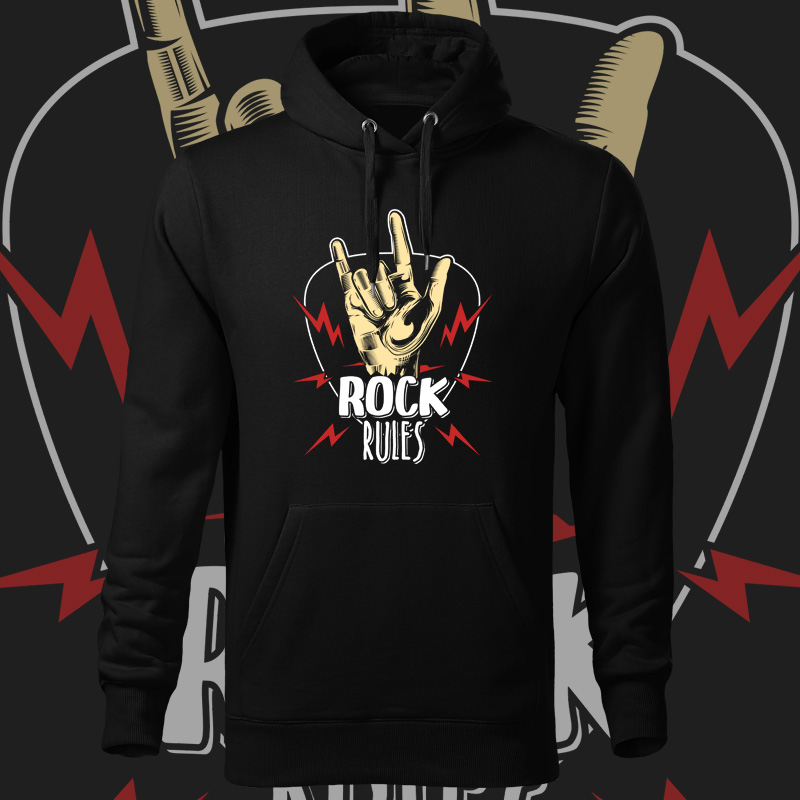 Mikina rock rules pánská