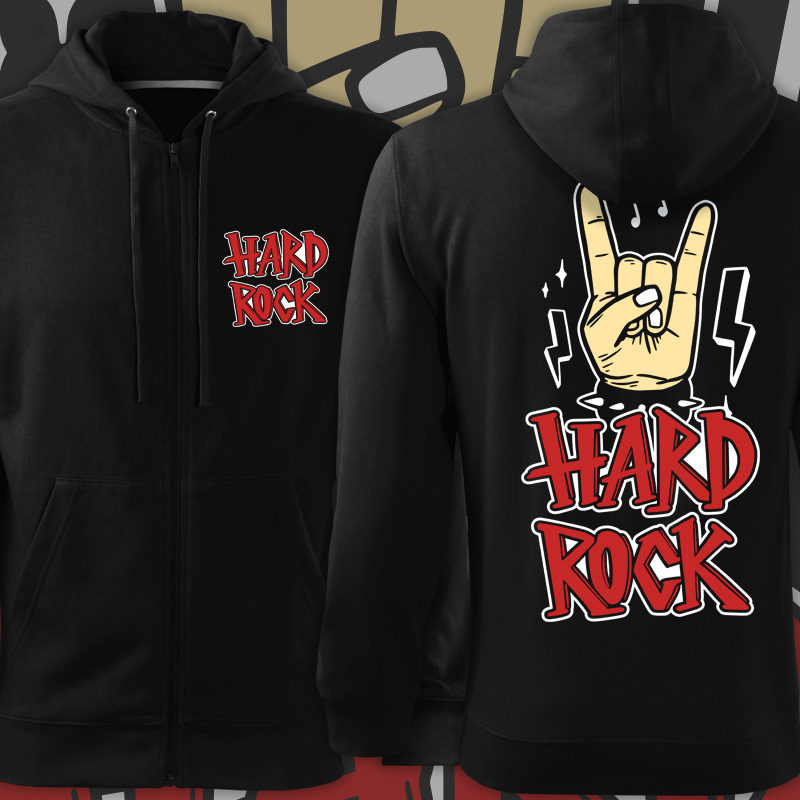 Mikina rock na zip pánská